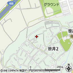 埼玉県狭山市笹井2丁目23-5周辺の地図