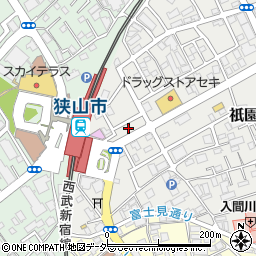 埼玉県狭山市祇園25周辺の地図