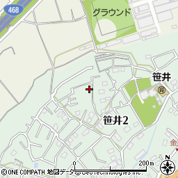 埼玉県狭山市笹井2丁目23-15周辺の地図