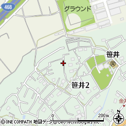 埼玉県狭山市笹井2丁目23-16周辺の地図