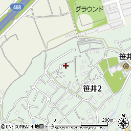 埼玉県狭山市笹井2丁目23-7周辺の地図