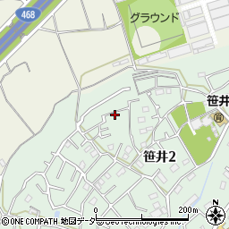 埼玉県狭山市笹井2丁目23-8周辺の地図