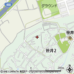 埼玉県狭山市笹井2丁目23-9周辺の地図