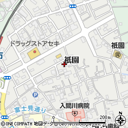 埼玉県狭山市祇園8周辺の地図