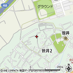 埼玉県狭山市笹井2丁目23-12周辺の地図