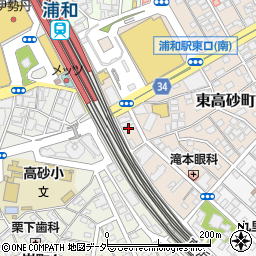 埼玉県さいたま市浦和区東高砂町3周辺の地図