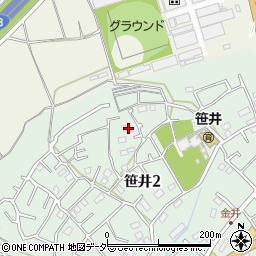埼玉県狭山市笹井2丁目21-6周辺の地図