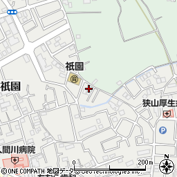 埼玉県狭山市祇園14周辺の地図