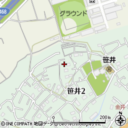 埼玉県狭山市笹井2丁目21-26周辺の地図