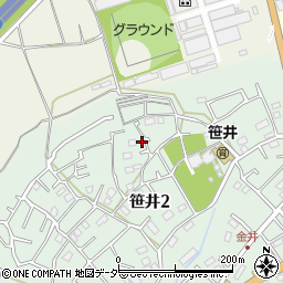 埼玉県狭山市笹井2丁目21-4周辺の地図