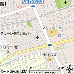 安行藤八町会会館周辺の地図