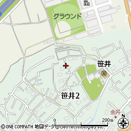 埼玉県狭山市笹井2丁目21-3周辺の地図