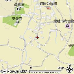 山梨県北杜市大泉町谷戸2192周辺の地図