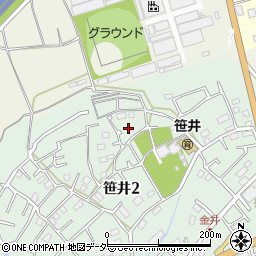 埼玉県狭山市笹井2丁目15周辺の地図