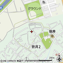 埼玉県狭山市笹井2丁目21-29周辺の地図