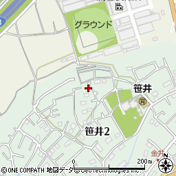 埼玉県狭山市笹井2丁目21-2周辺の地図