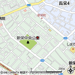埼玉県草加市新栄2丁目39周辺の地図