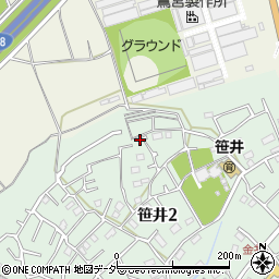 埼玉県狭山市笹井2丁目21-1周辺の地図