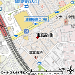 埼玉県さいたま市浦和区東高砂町15周辺の地図