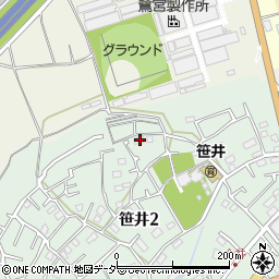 埼玉県狭山市笹井2丁目15-23周辺の地図