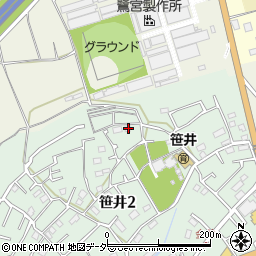 埼玉県狭山市笹井2丁目15-2周辺の地図