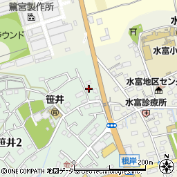 埼玉県狭山市笹井2丁目10-7周辺の地図