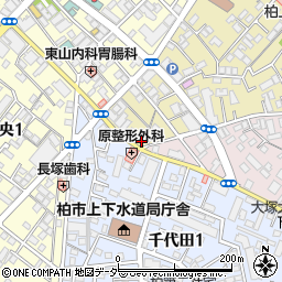 千葉県柏市東上町1-6周辺の地図