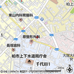千葉県柏市東上町1-8周辺の地図