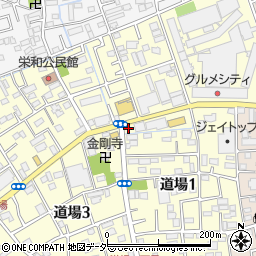 １００円パーク浦和道場店駐車場周辺の地図