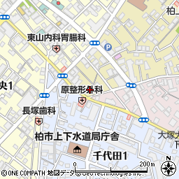 千葉県柏市東上町1-7周辺の地図