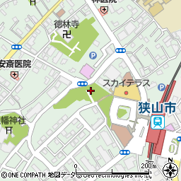 駅西口市民広場周辺の地図