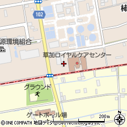 埼玉県草加市柿木町122-5周辺の地図