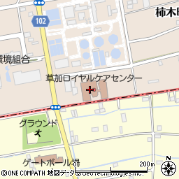 埼玉県草加市柿木町123-2周辺の地図