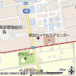 埼玉県草加市柿木町122周辺の地図