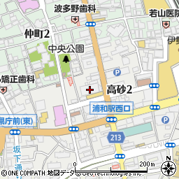 埼玉りそな銀行浦和中央支店 ＡＴＭ周辺の地図