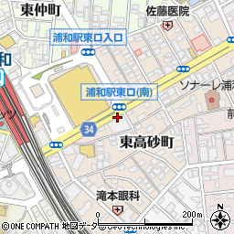 埼玉県さいたま市浦和区東高砂町14周辺の地図