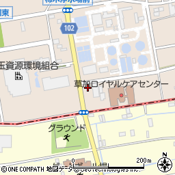 埼玉県草加市柿木町121周辺の地図