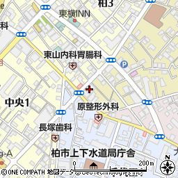 千葉県柏市東上町1-22周辺の地図