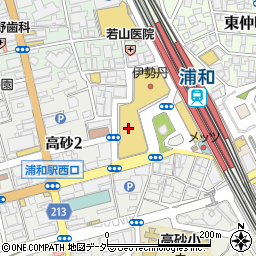 イーオン　浦和校周辺の地図