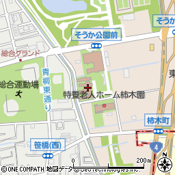 埼玉県草加市柿木町188周辺の地図
