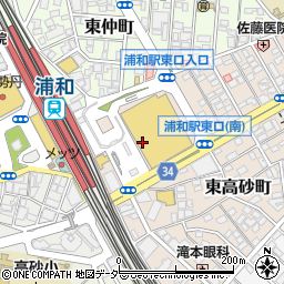 パルコ　浦和店周辺の地図
