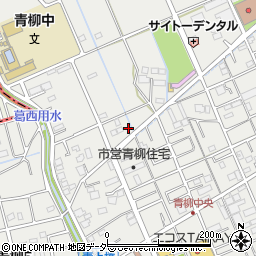 埼玉県草加市青柳8丁目55周辺の地図