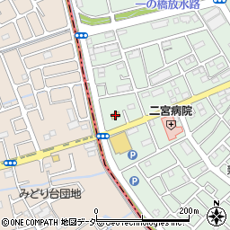 ローソン草加新栄道上店周辺の地図