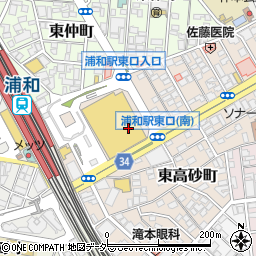 埼玉県さいたま市浦和区東高砂町13周辺の地図