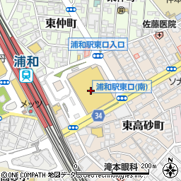 ＺＡＲＡ浦和パルコ店周辺の地図