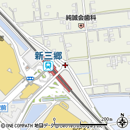 新三郷駅東口周辺の地図