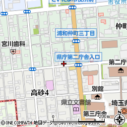 Ｄパーキング浦和区仲町４丁目第１駐車場周辺の地図