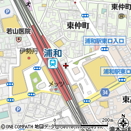 海鮮居酒屋 はなの舞 浦和東口店周辺の地図