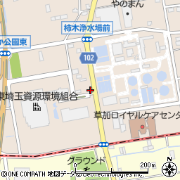 埼玉県草加市柿木町210-6周辺の地図