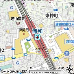 ＰＲＯＮＴＯアトレ浦和店周辺の地図